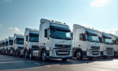 Ligne de camions 7 5 tonnes de différentes marques au concessionnaire
