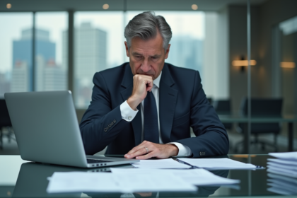 Homme d'affaires en réunion automobile avec documents