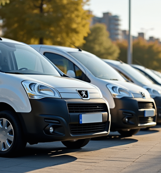 Vans compacts 5 places en ligne en milieu urbain